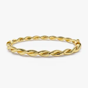 14k Double Twist Rope Stacking Bangle Bracelet