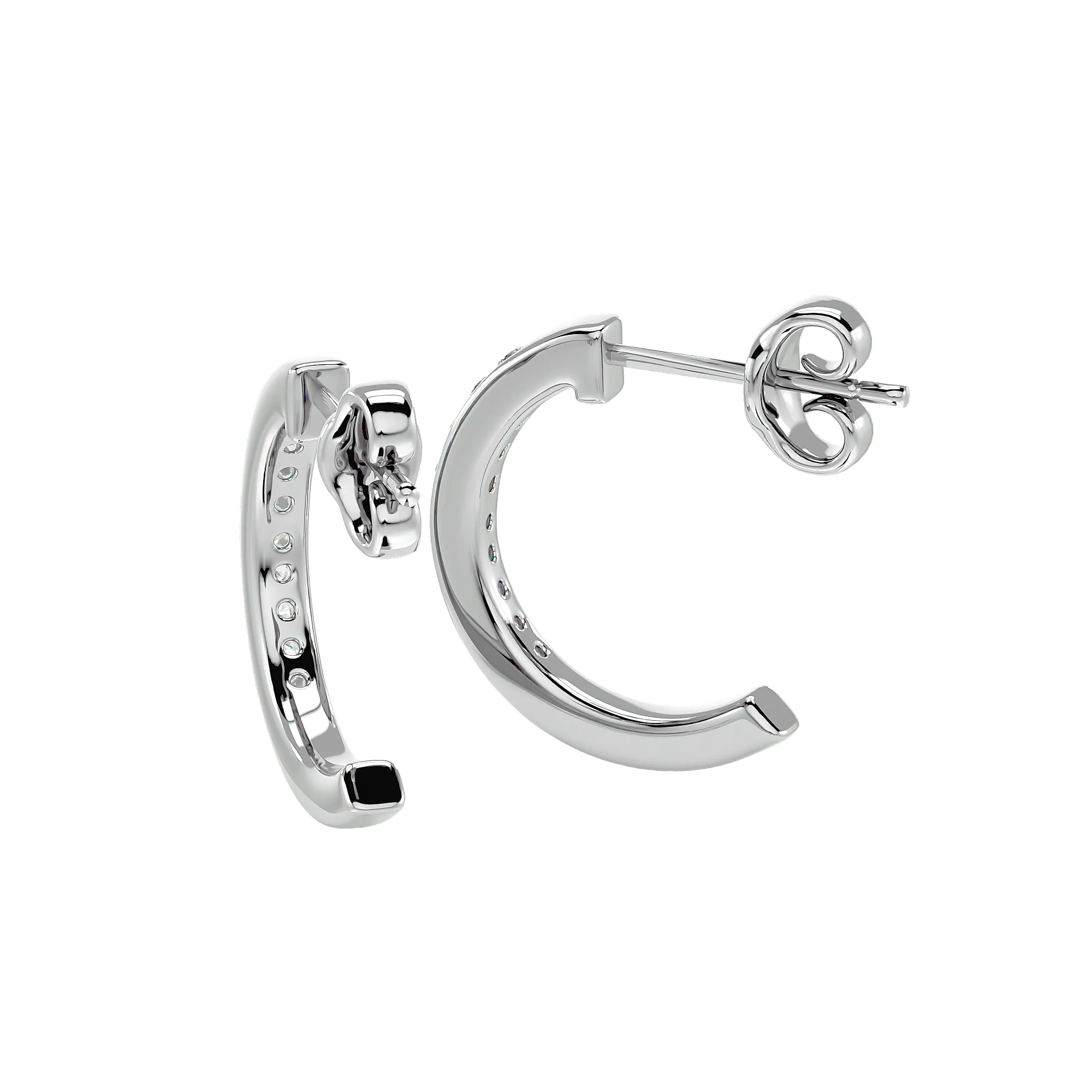 2 ctw Round Lab Grown Diamond Hoop Earrings