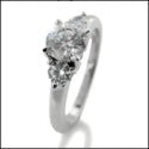 3 Stone 1 Ct Round .25 Ct each Cubic Zirconia Cz Ring