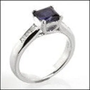 Anniversary 1 Ct Princess Center Channel Cubic Zirconia Cz Ring