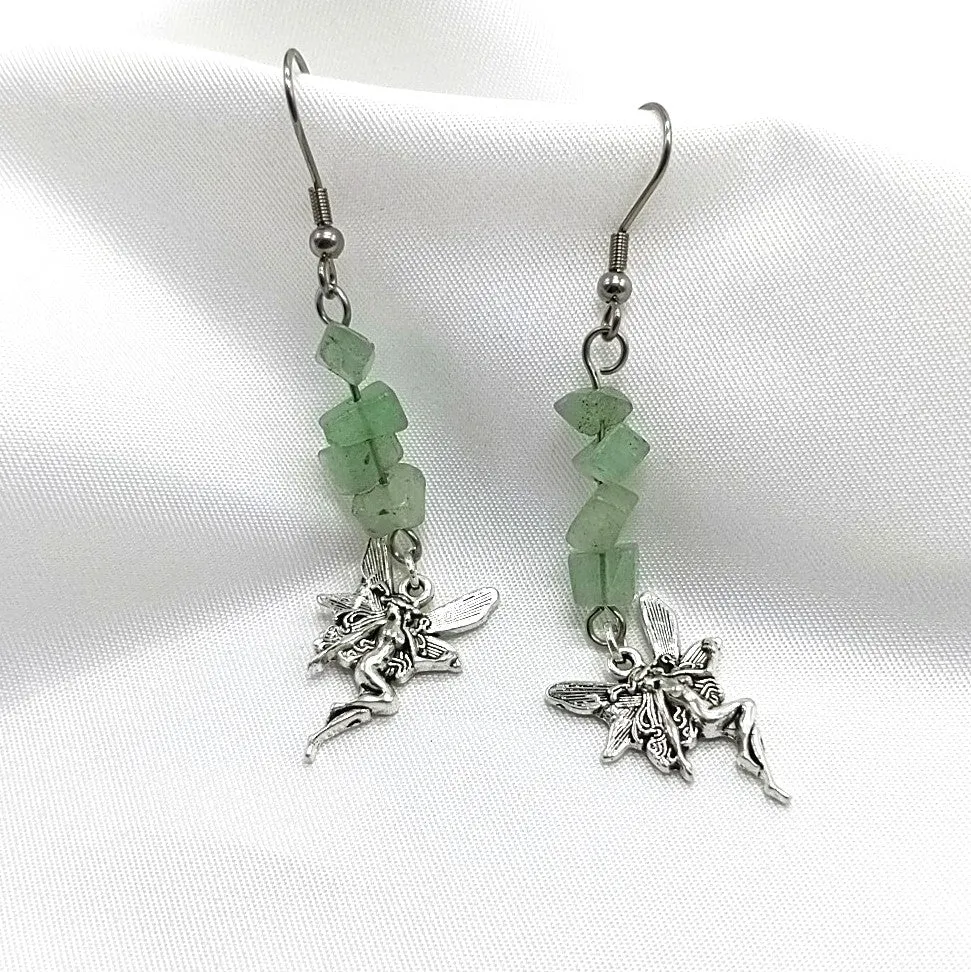 Aventurine with Fairy Earrings