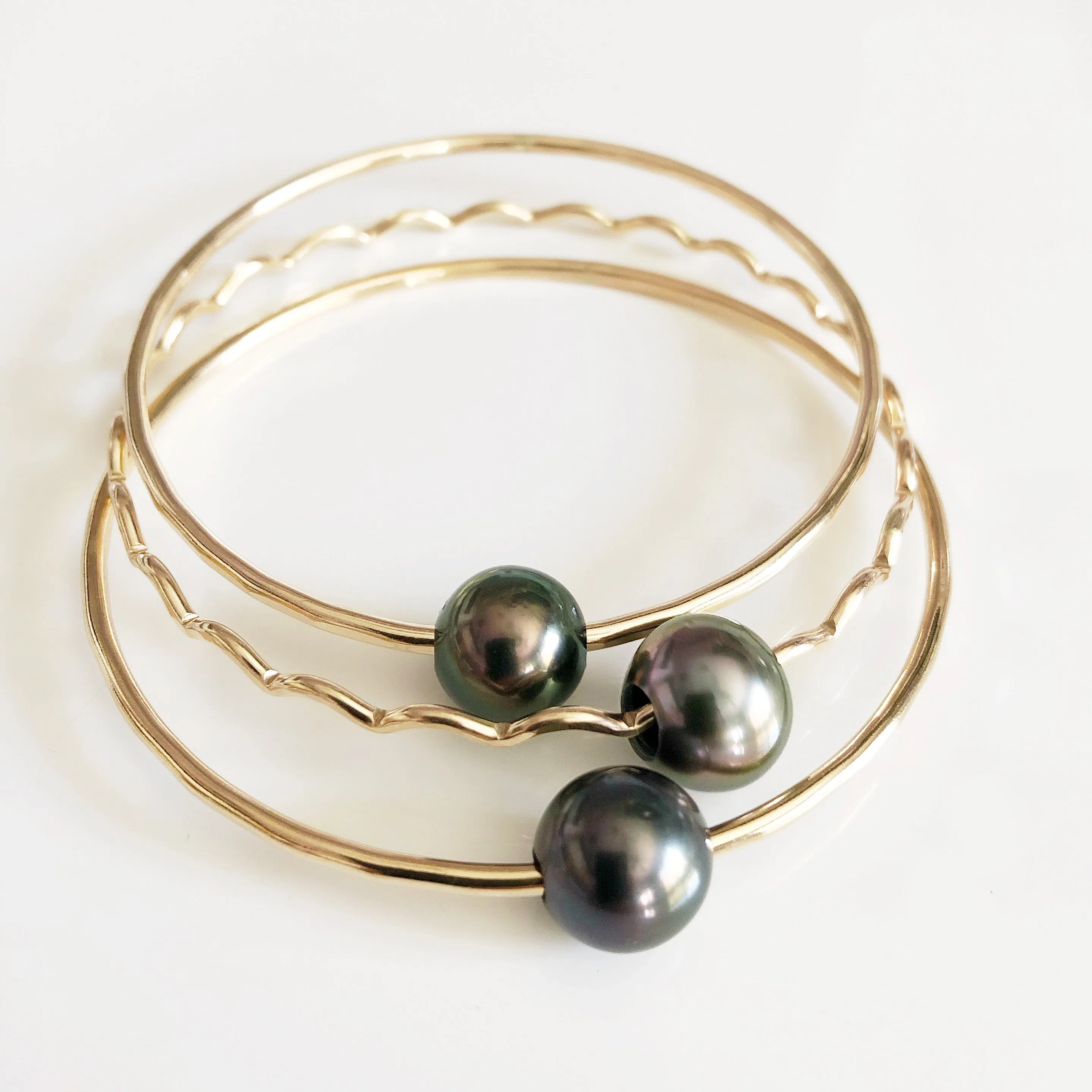 Bangle UNAHI - tahitian pearl (B420)