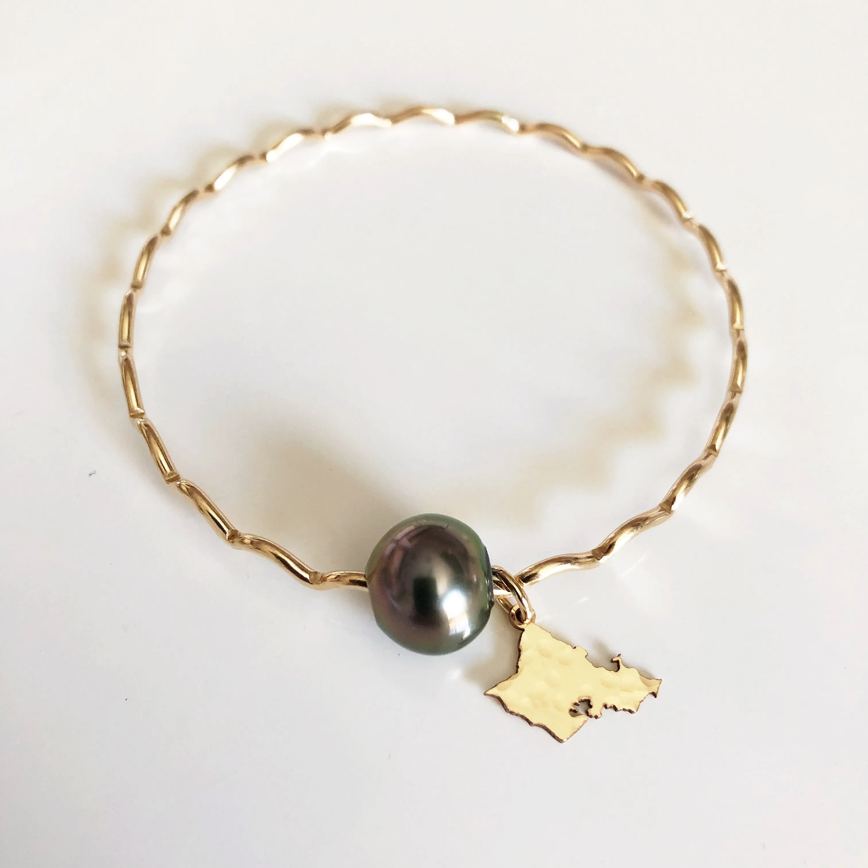 Bangle UNAHI - tahitian pearl (B420)