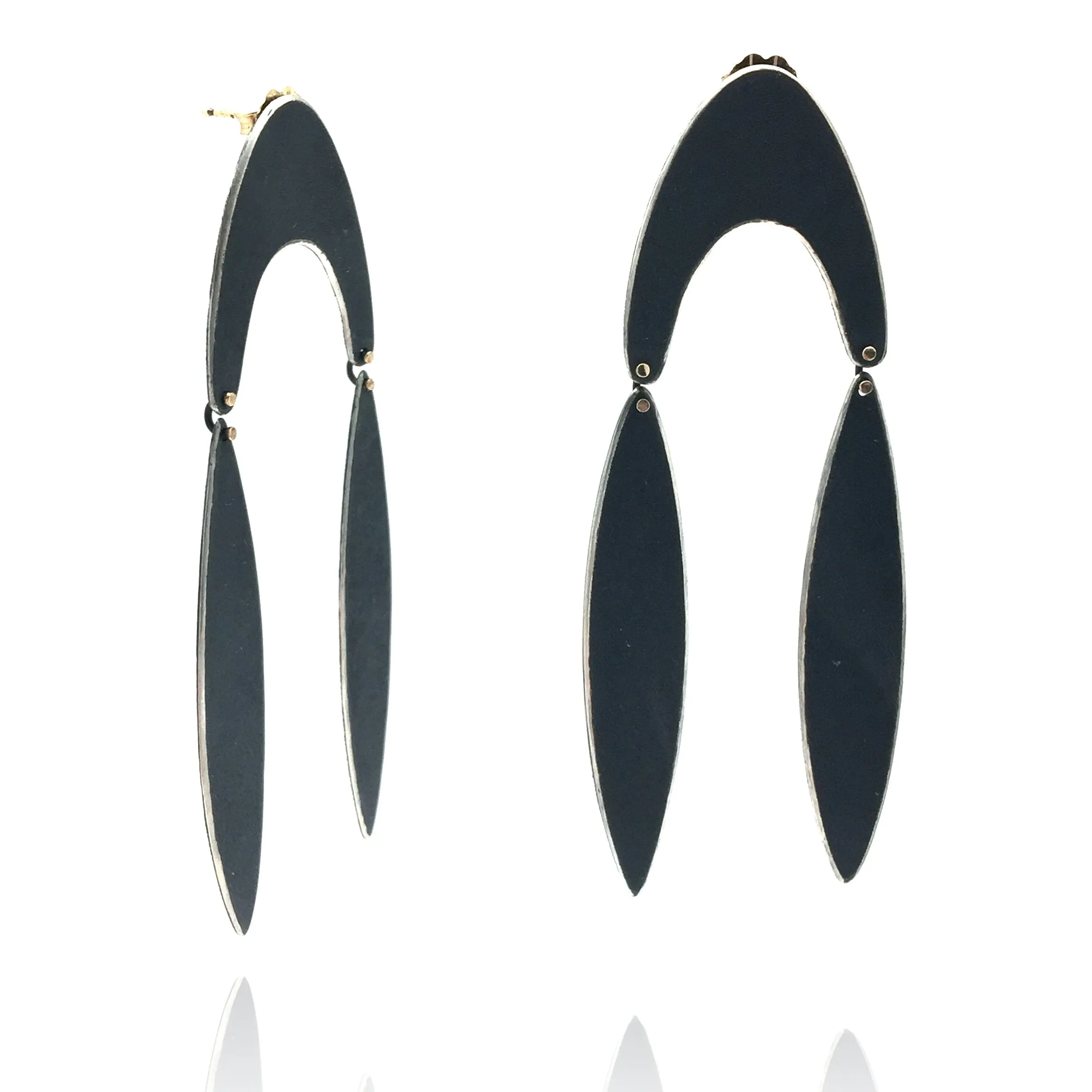 Black Hinge Earrings