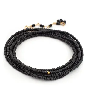 Black Spinel Wrap Bracelet/Necklace