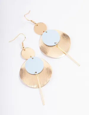 Blush Multi Disc & Stick Drop Earrings