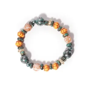 Bohemian Multi Beaded Stretch Bracelet