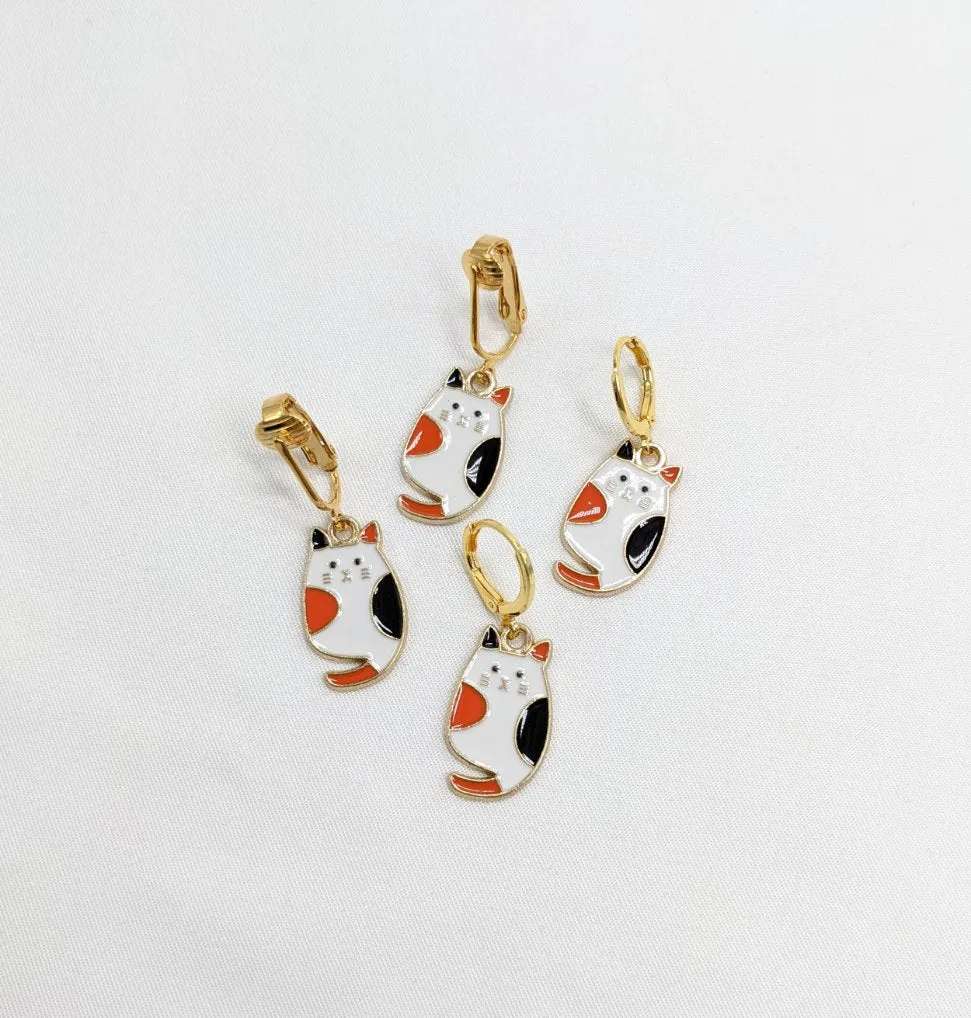 Calico Cat Earrings