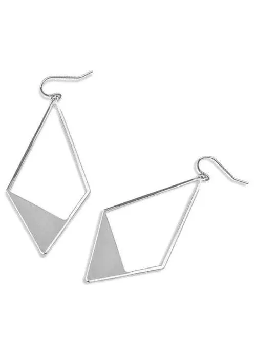 Charlee Silver Triangle Earrings