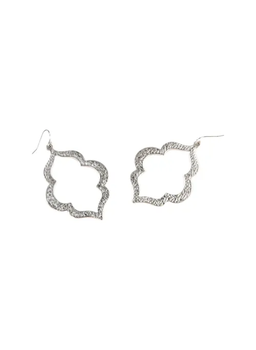 CJ Small Hammered Silver Earrings