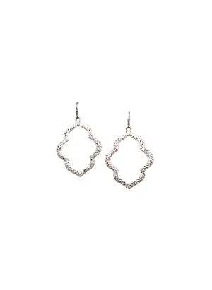 CJ Small Hammered Silver Earrings