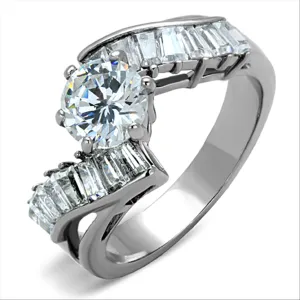 CJG2102 Stainless Steel AAA Grade CZ Ring