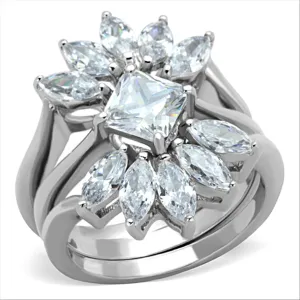 CJG2671 Stainless Steel AAA Grade CZ Ring