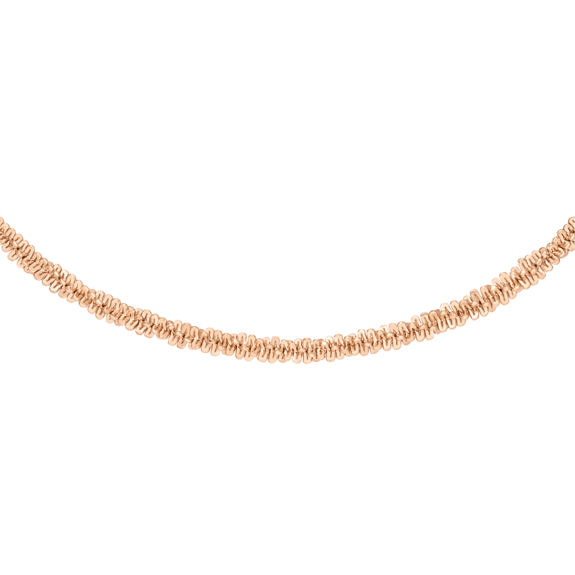 Daniel Wellington Elan Twisted Chain Necklace Long Rose Gold