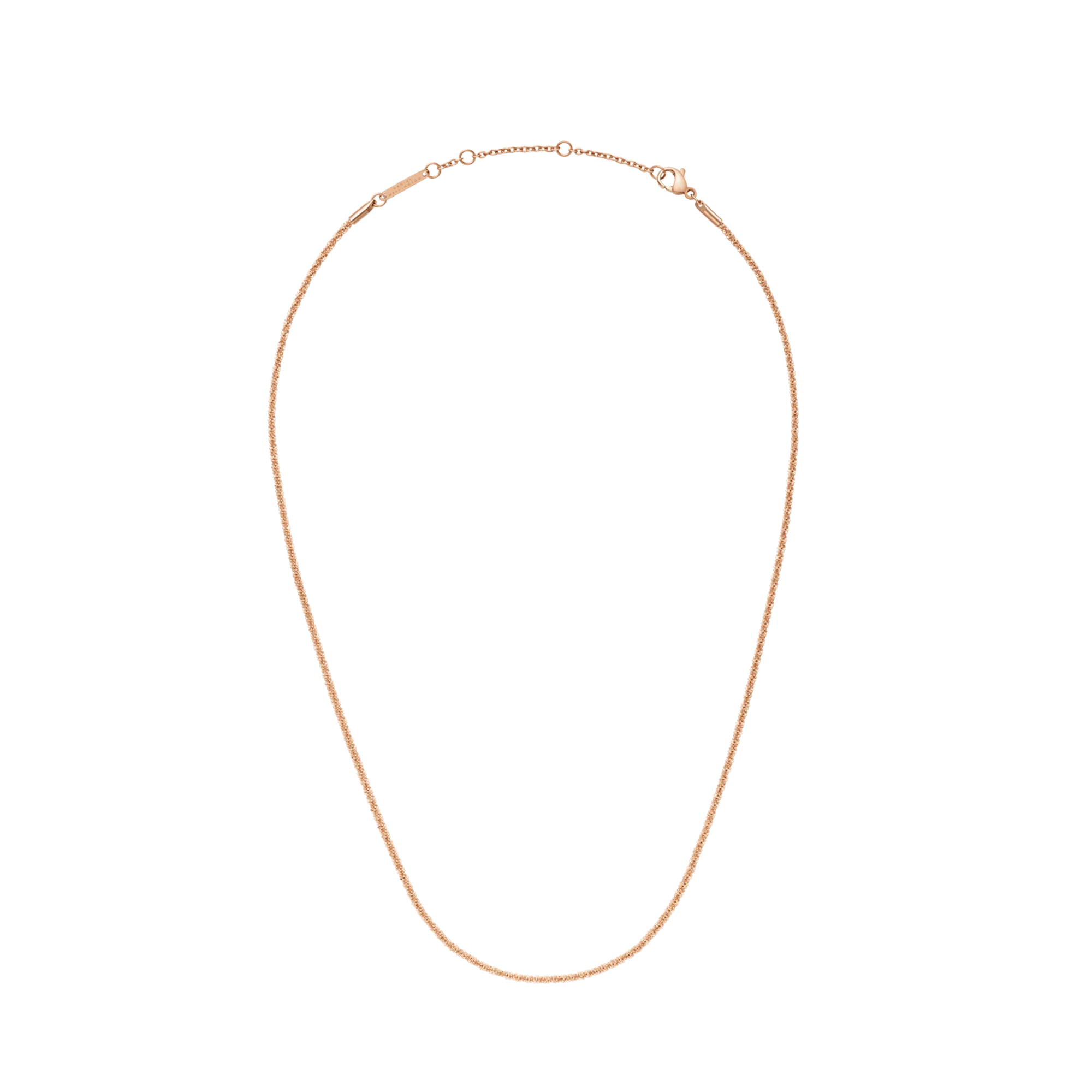 Daniel Wellington Elan Twisted Chain Necklace Long Rose Gold