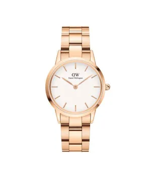 Daniel Wellington Iconic Link 32 Rose Gold & White Watch