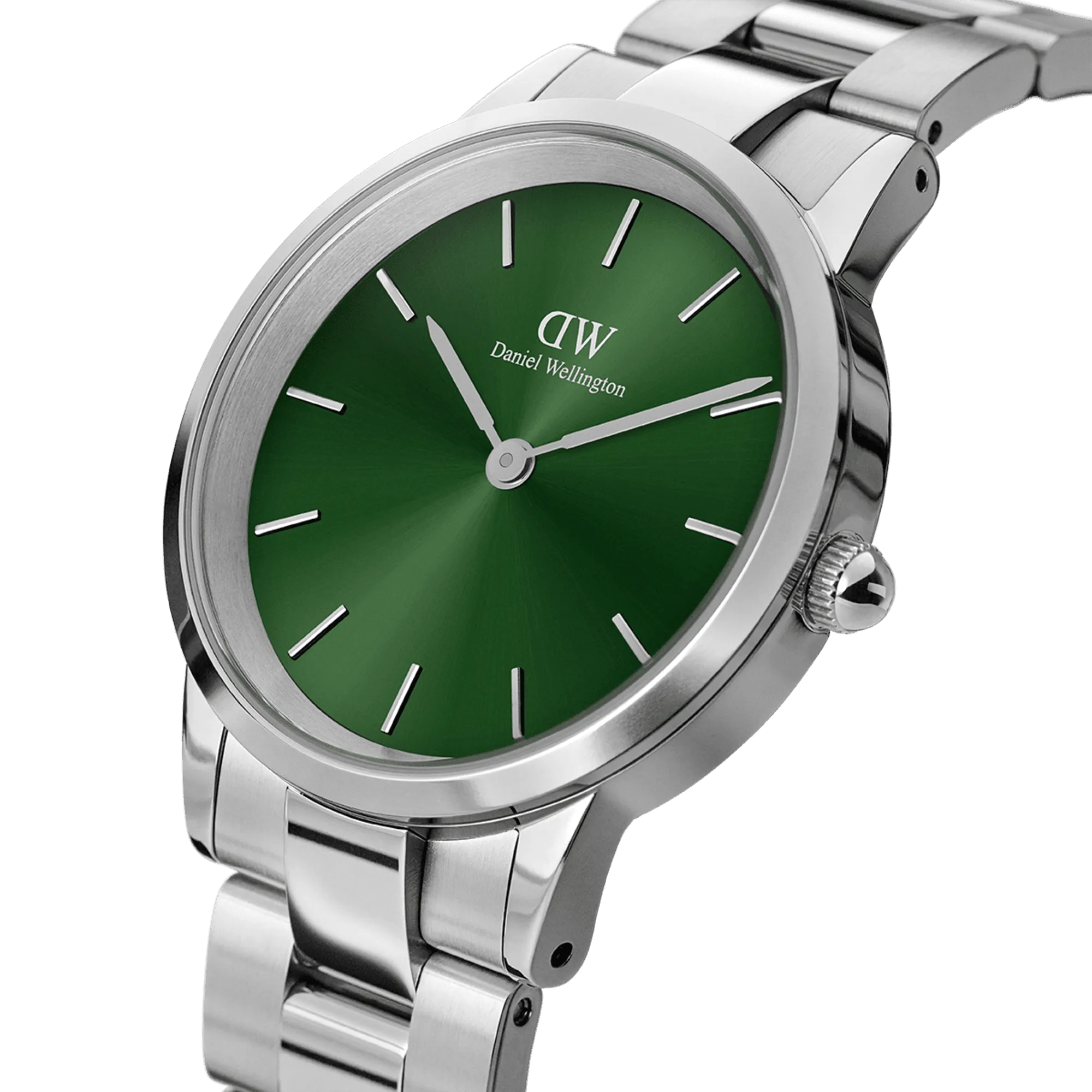 Daniel Wellington Iconic Link Emerald 40 Silver & Green Watch