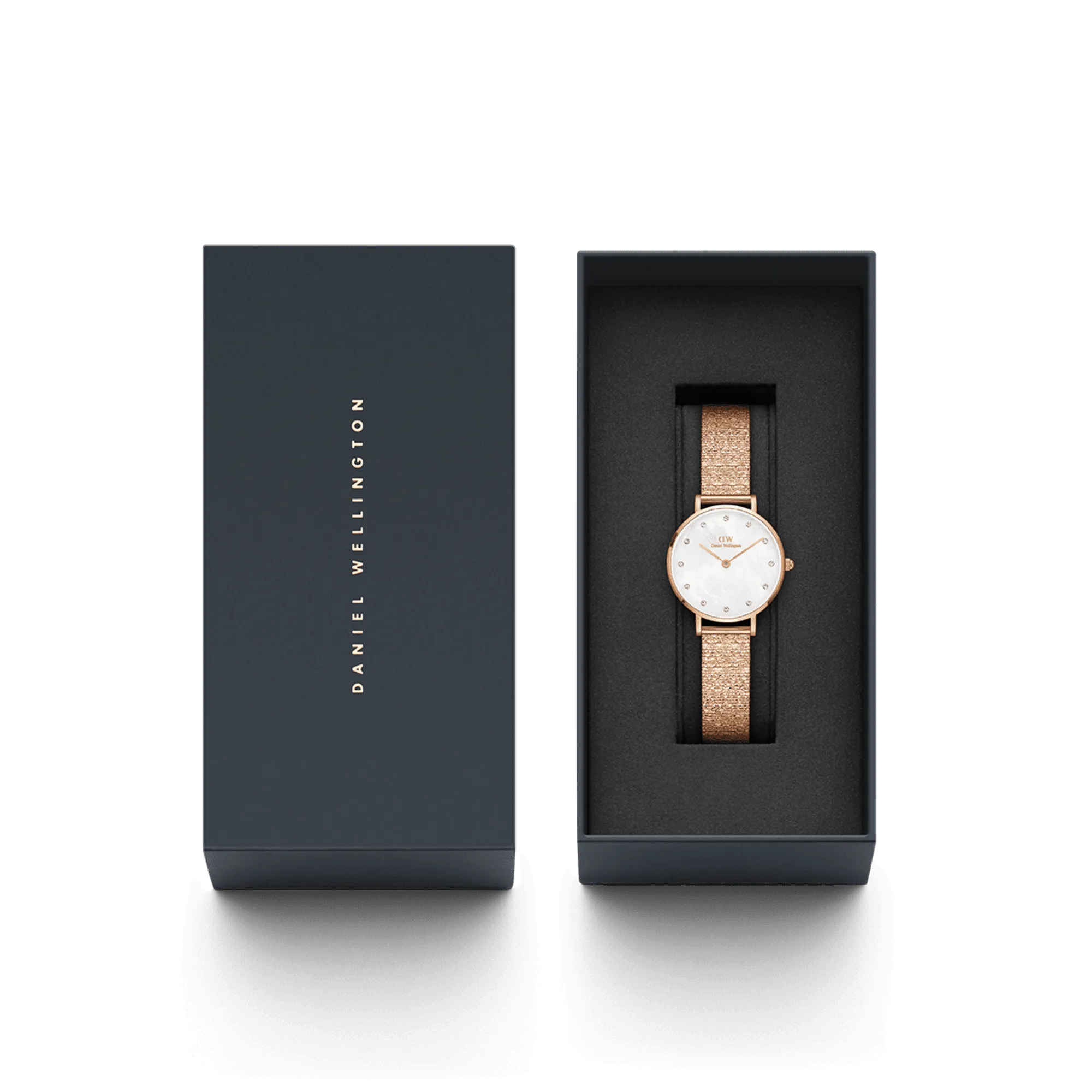 Daniel Wellington Petite 28 Lumine Rose Gold Mother of Pearl White Watch