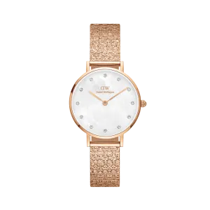 Daniel Wellington Petite 28 Lumine Rose Gold Mother of Pearl White Watch