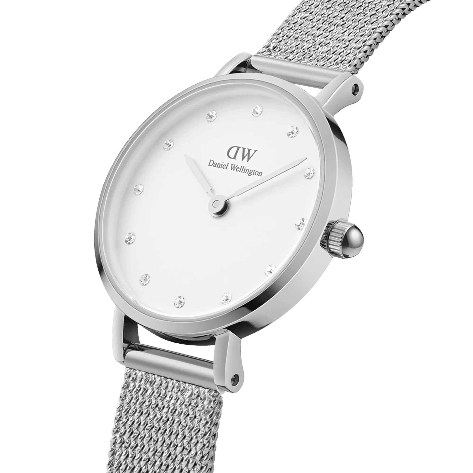 Daniel Wellington Petite 28 Pressed Sterling Lumine Silver & White Watch