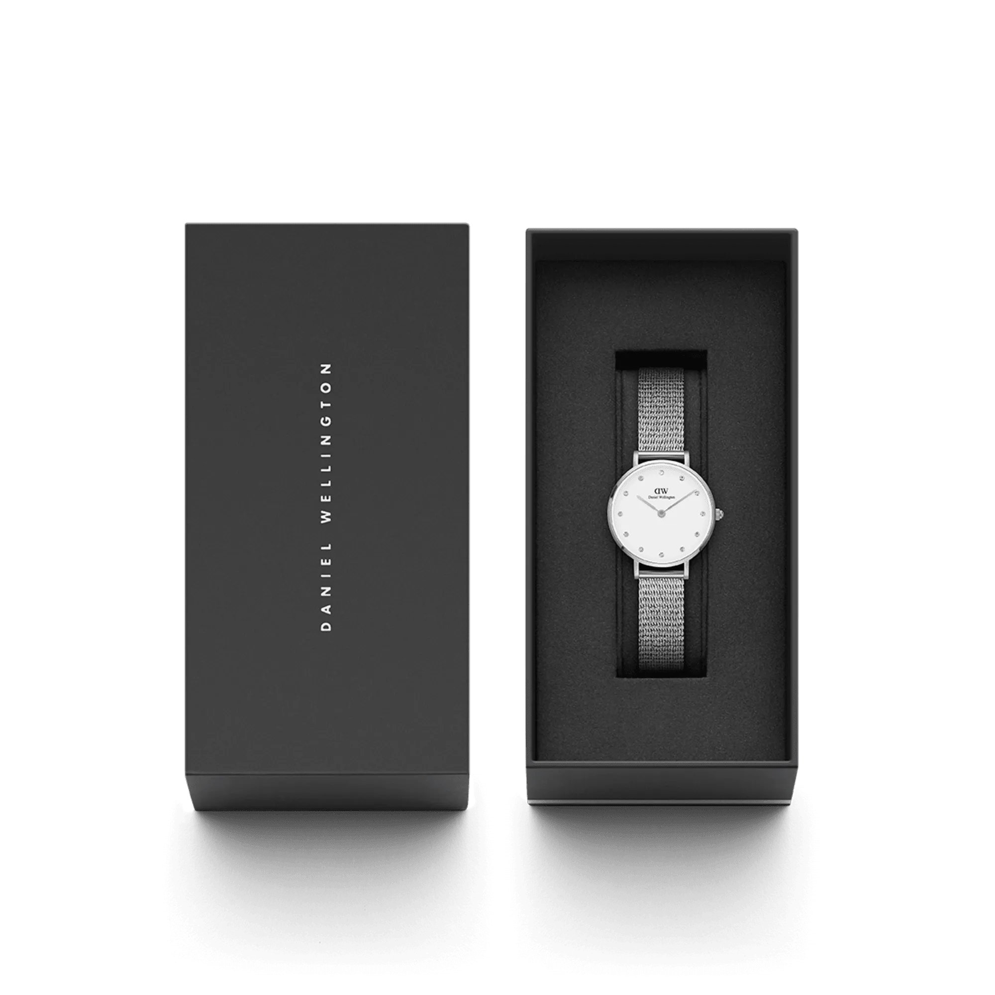 Daniel Wellington Petite 28 Pressed Sterling Lumine Silver & White Watch