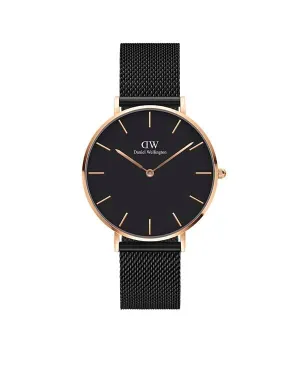 Daniel Wellington Petite 36 Ashfield Rose Gold & Black Watch