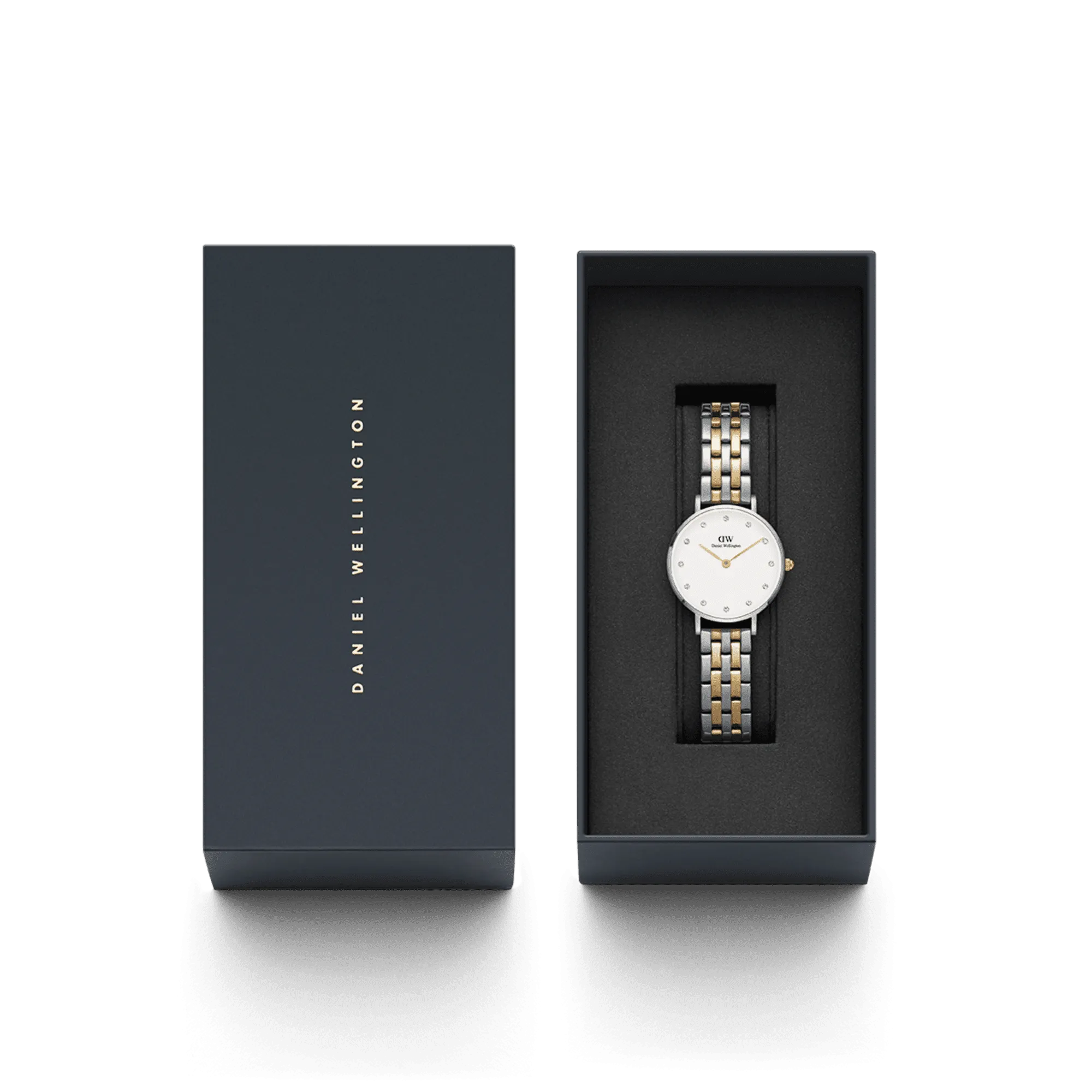 Daniel Wellington Petite Lumine 28 5-Link Gold & Silver White Watch