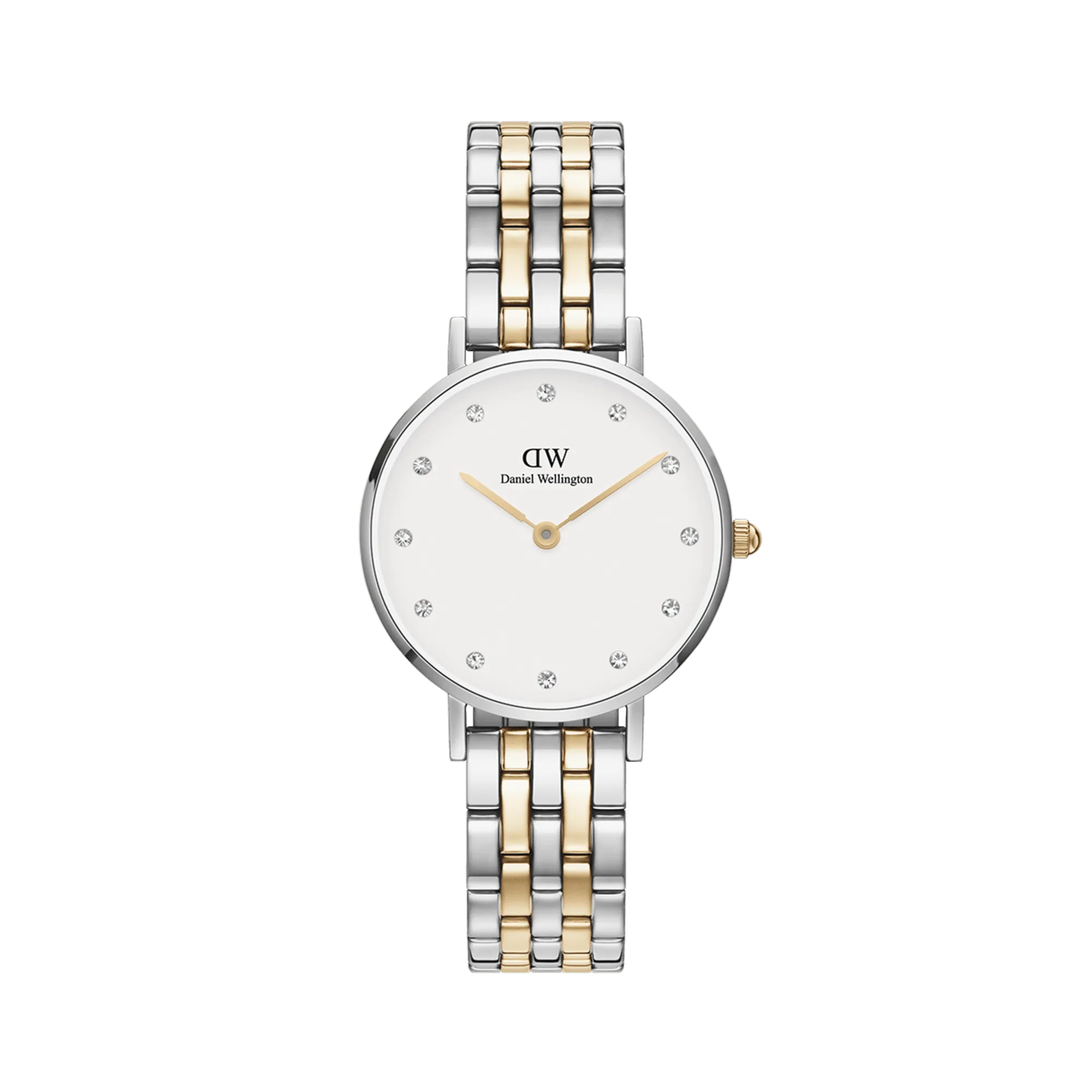 Daniel Wellington Petite Lumine 28 5-Link Gold & Silver White Watch