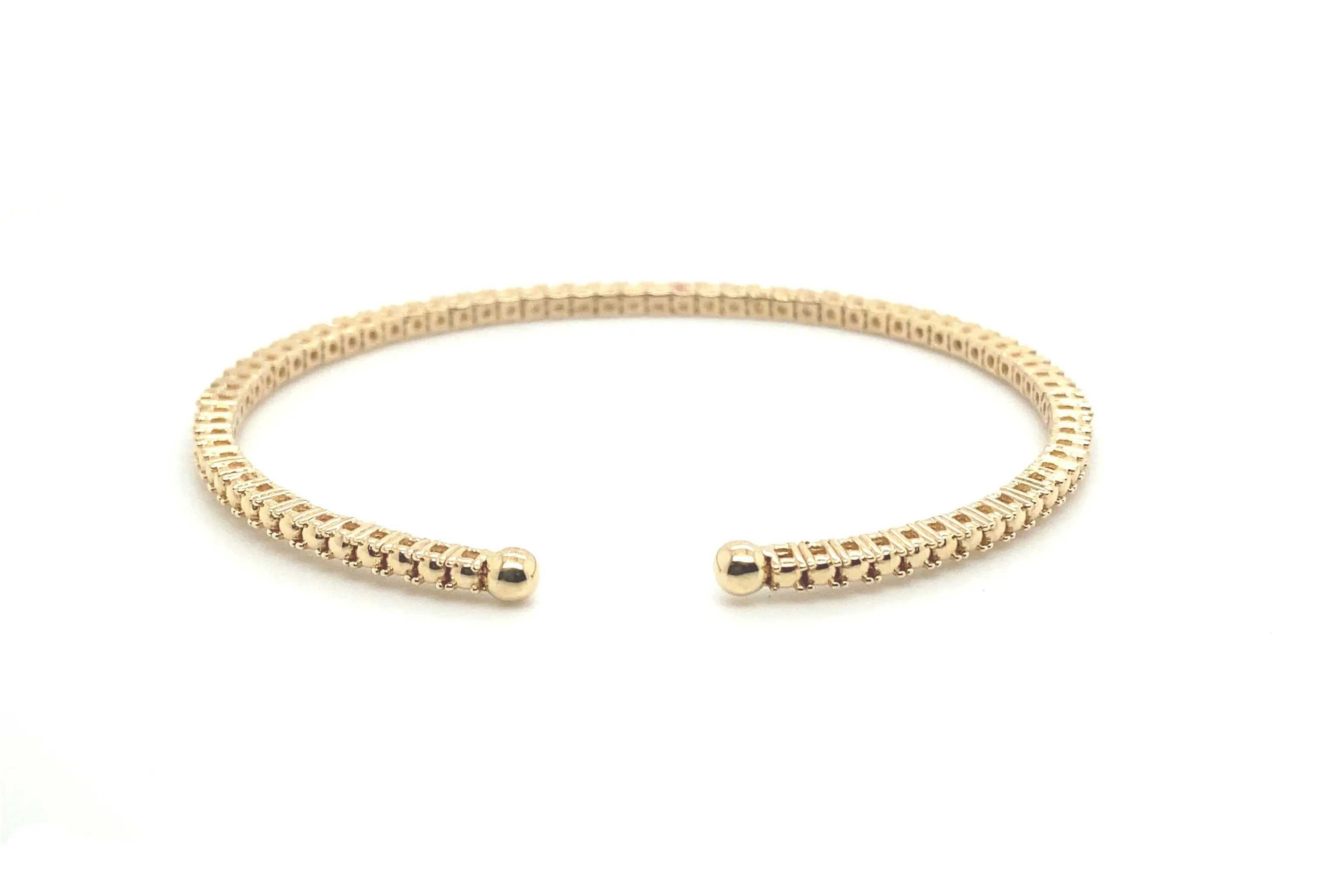 Diamond Open Flex Gold Bangle B002