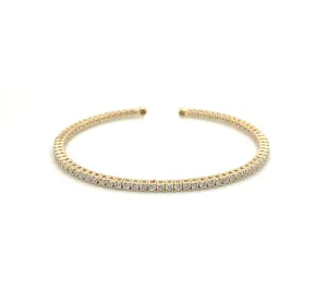 Diamond Open Flex Gold Bangle B038NEW