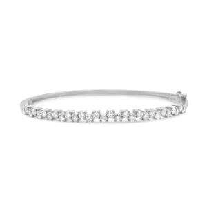 Diamond Zig-Zag Bangle Bracelet