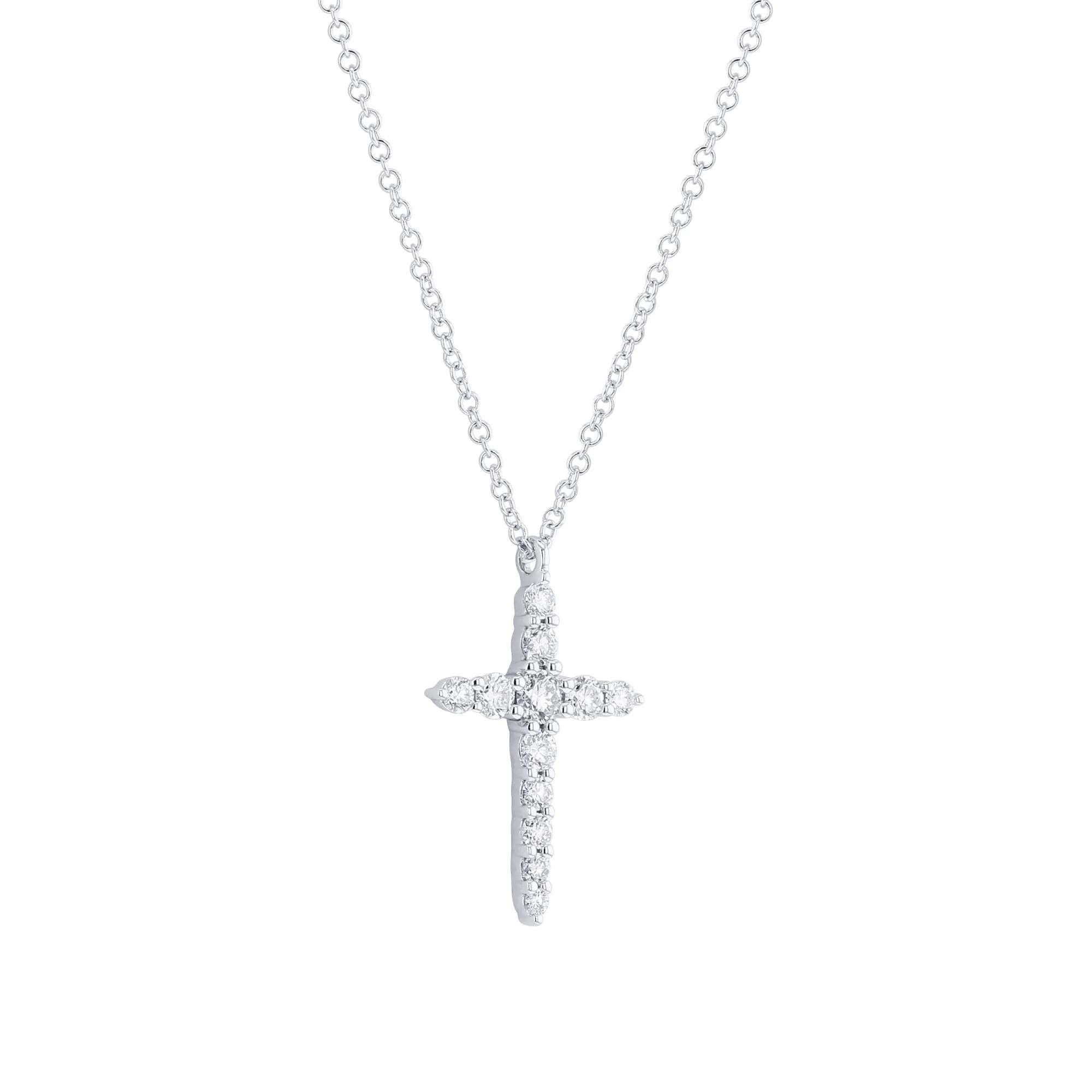 Divine Radiance Diamond Cross Necklace