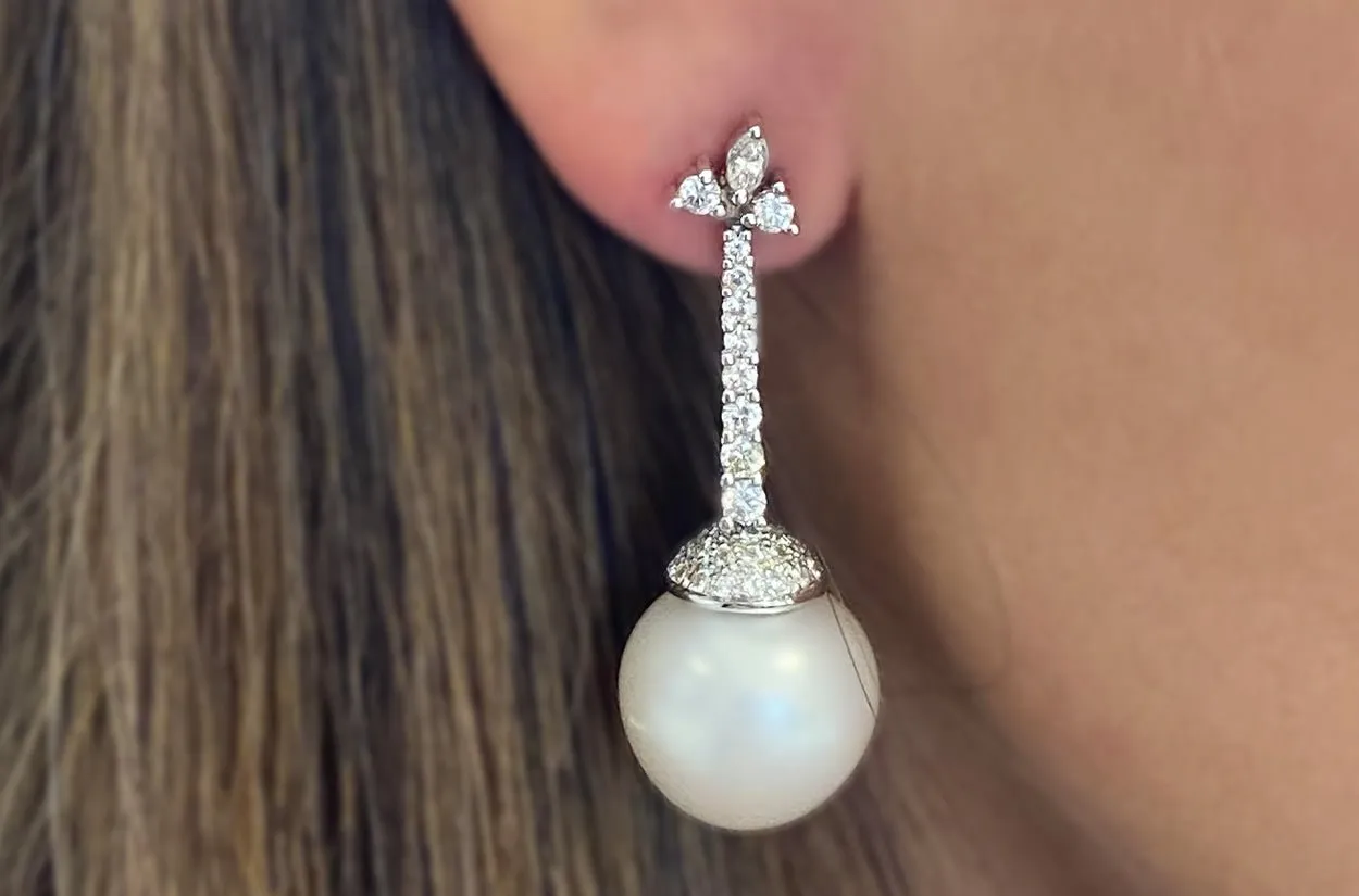 Earrings Timeless South Sea Pearls & Diamonds