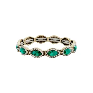 Emerald Marquise Diamante Stretch Bracelet