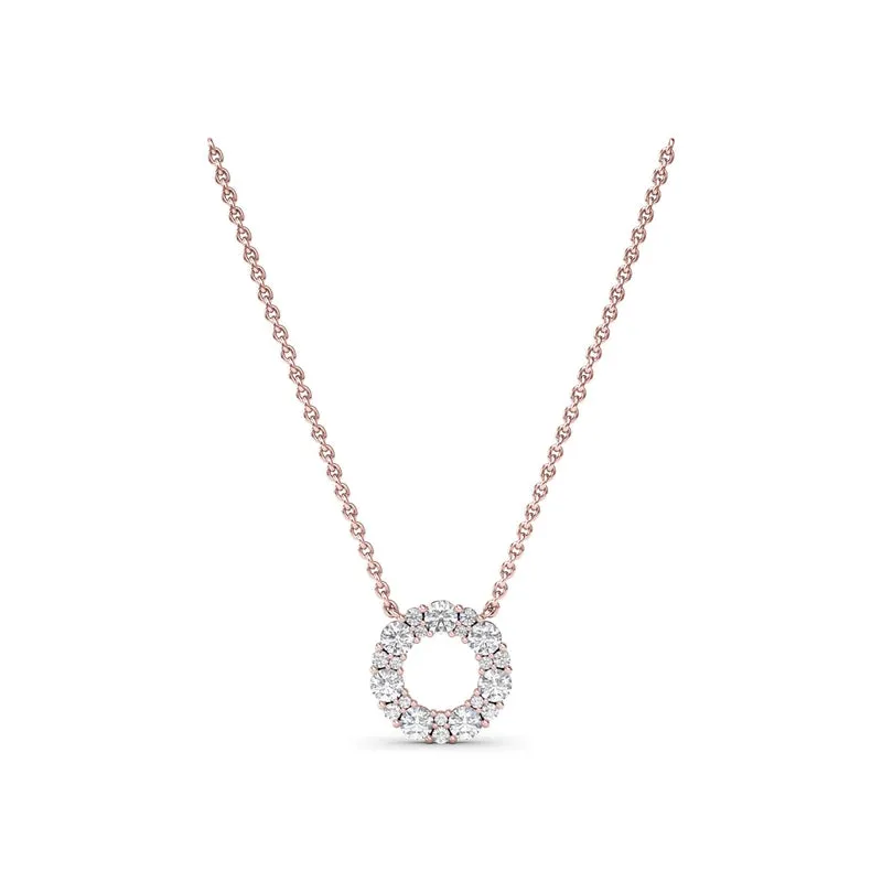 Fana Shared Prong Diamond Circle Necklace