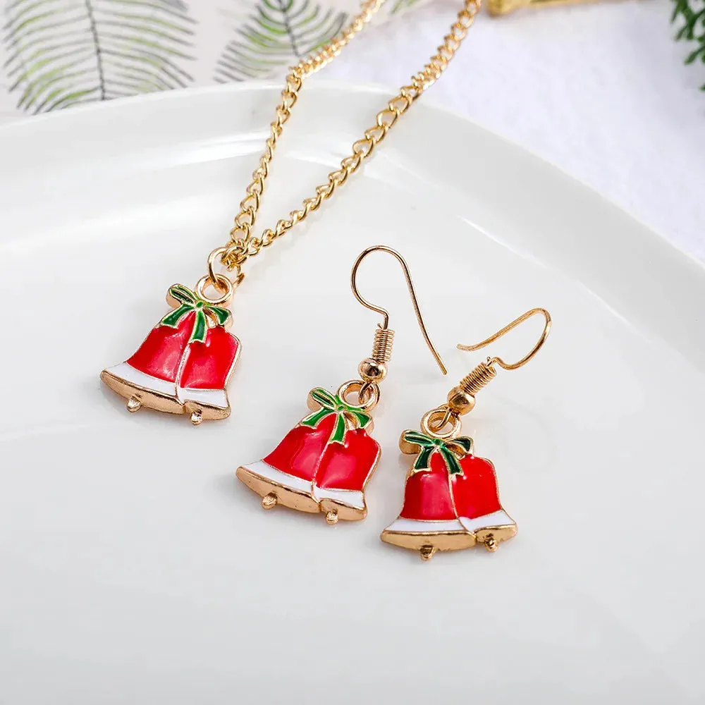 For Santa Chain Pendants Tree Charms Women Socks Claus Necklace