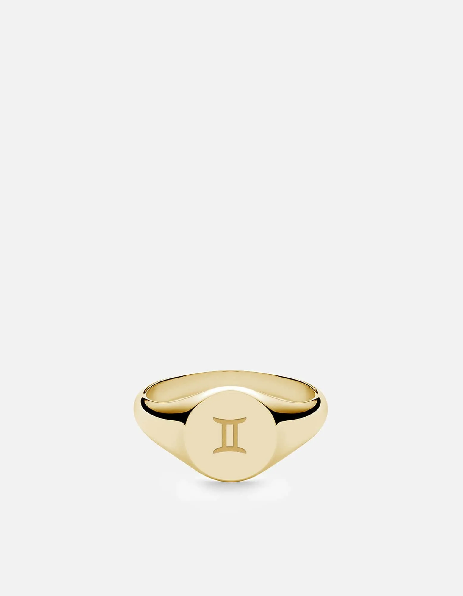 Gemini Astro Signet Ring, 14k Gold