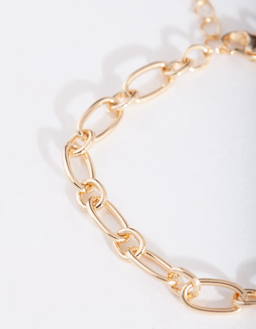 Gold Oval Link Bracelet