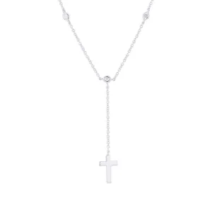 Grace Diamond Cross Lariat Necklace