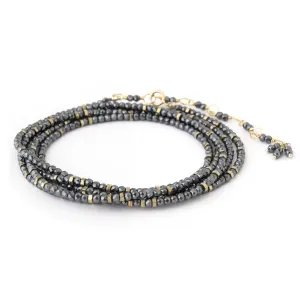 Hematite & Pyrite Wrap Bracelet/Necklace