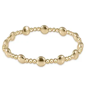 HONESTY GOLD SINCERITY PATTERN 6MM BEAD BRACELET ENEWTON