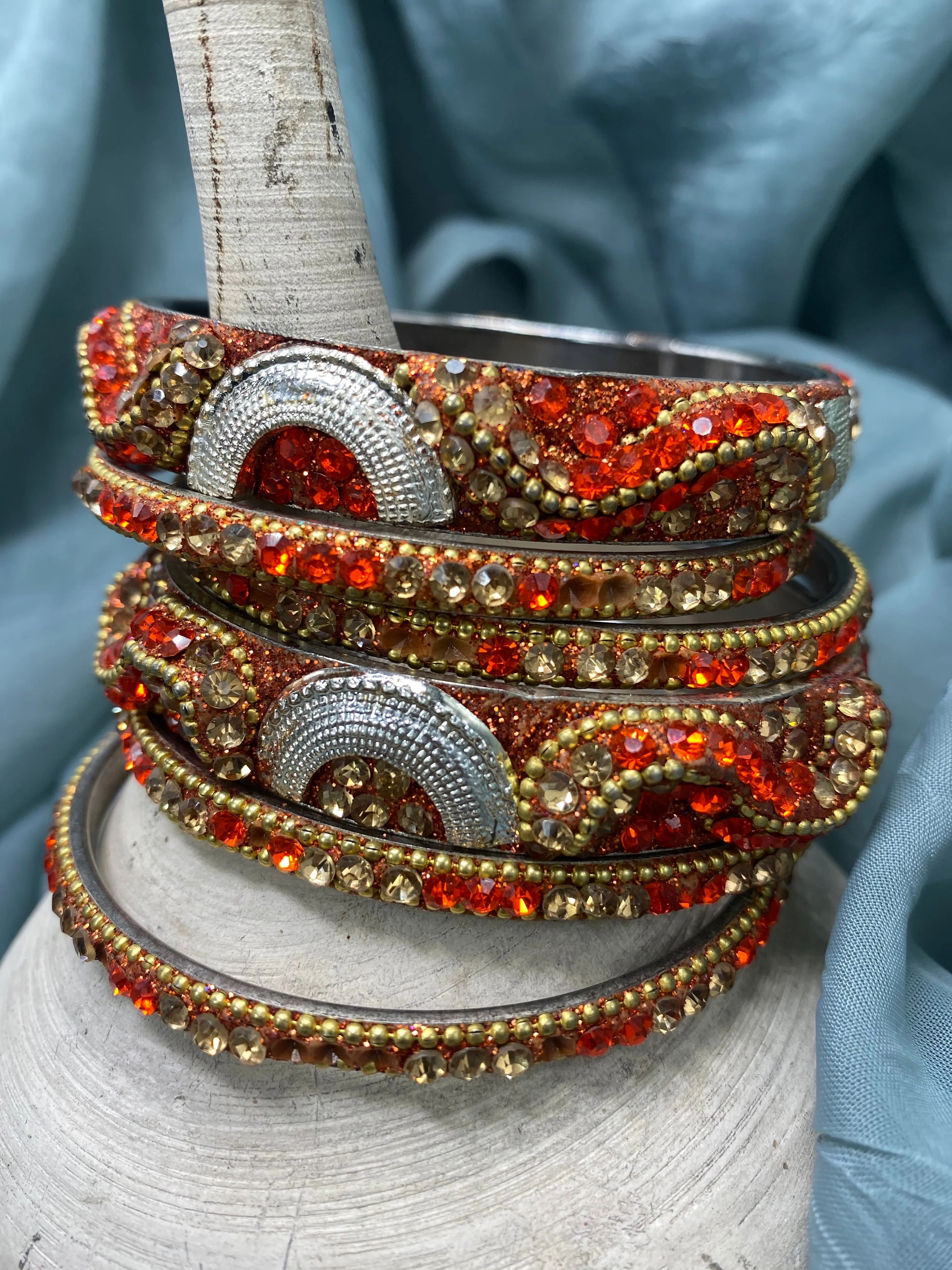 Jumbo Bali Bling Bangle Set