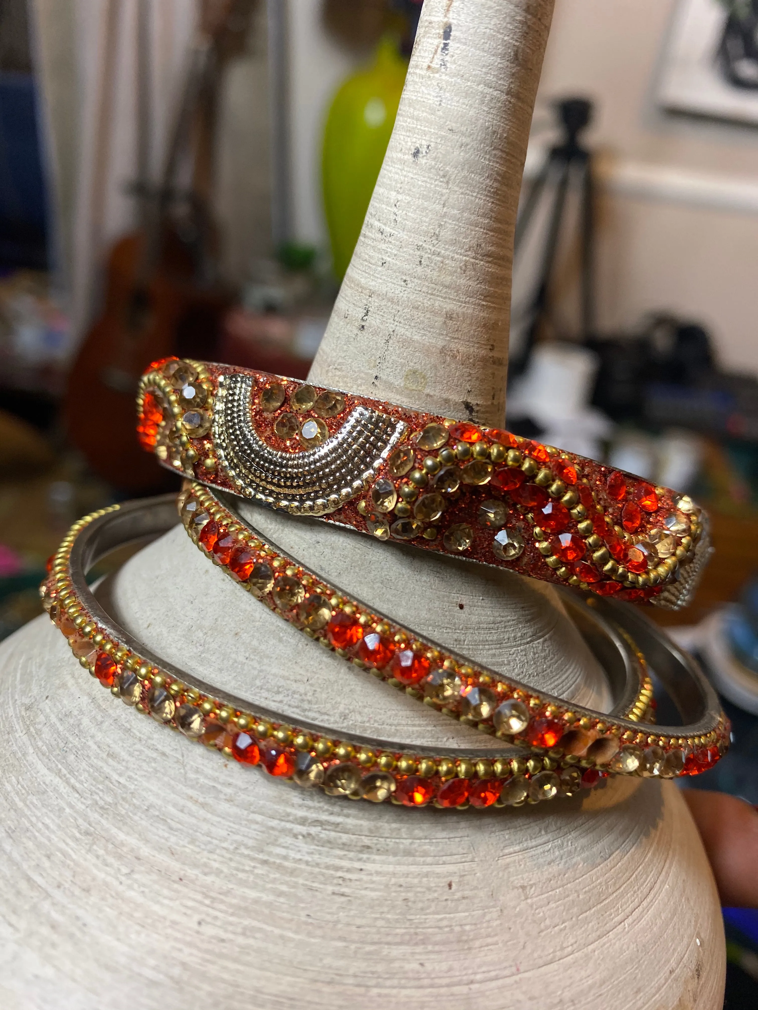 Jumbo Bali Bling Bangle Set