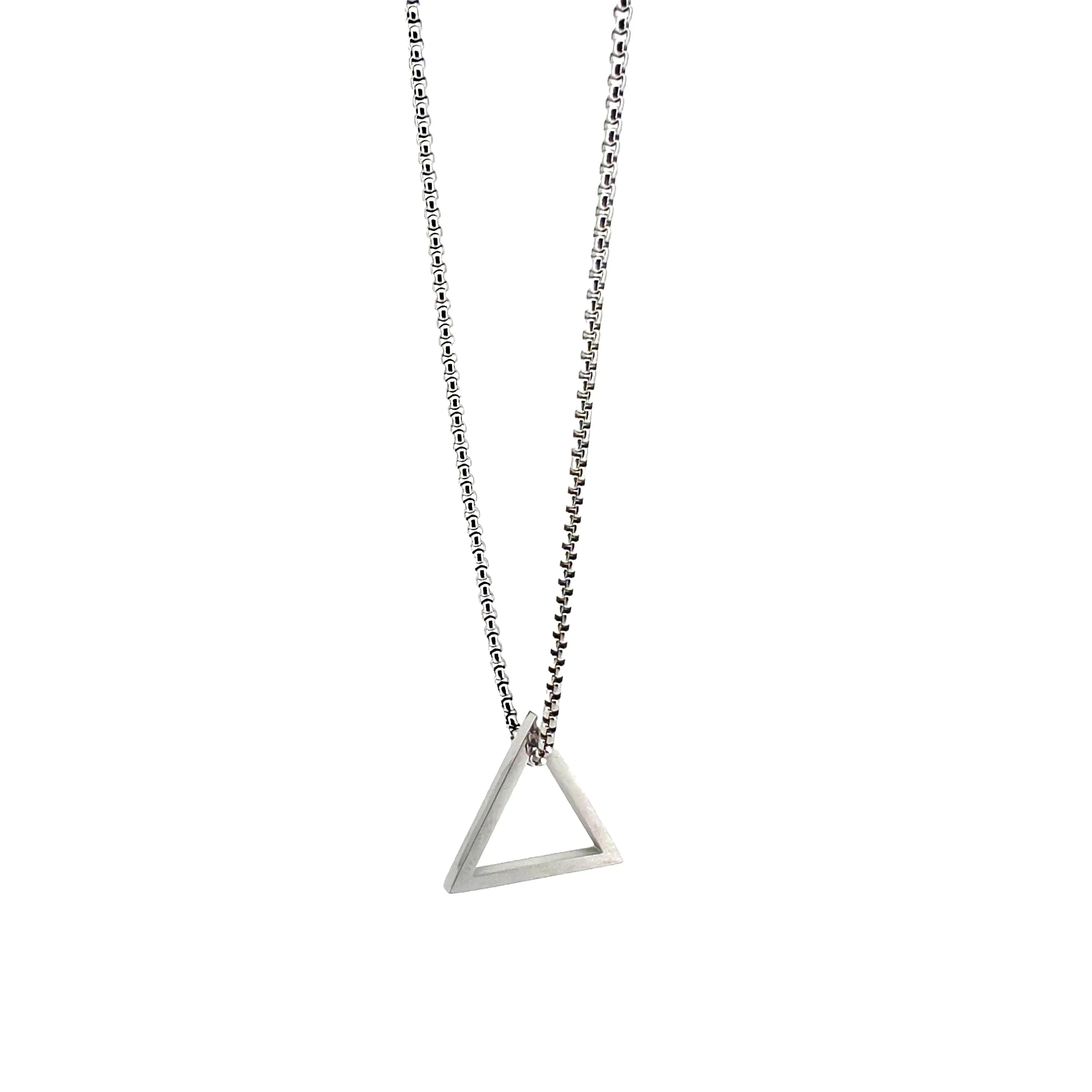 Kash Stainless Steel Necklace with Triangle Pendant