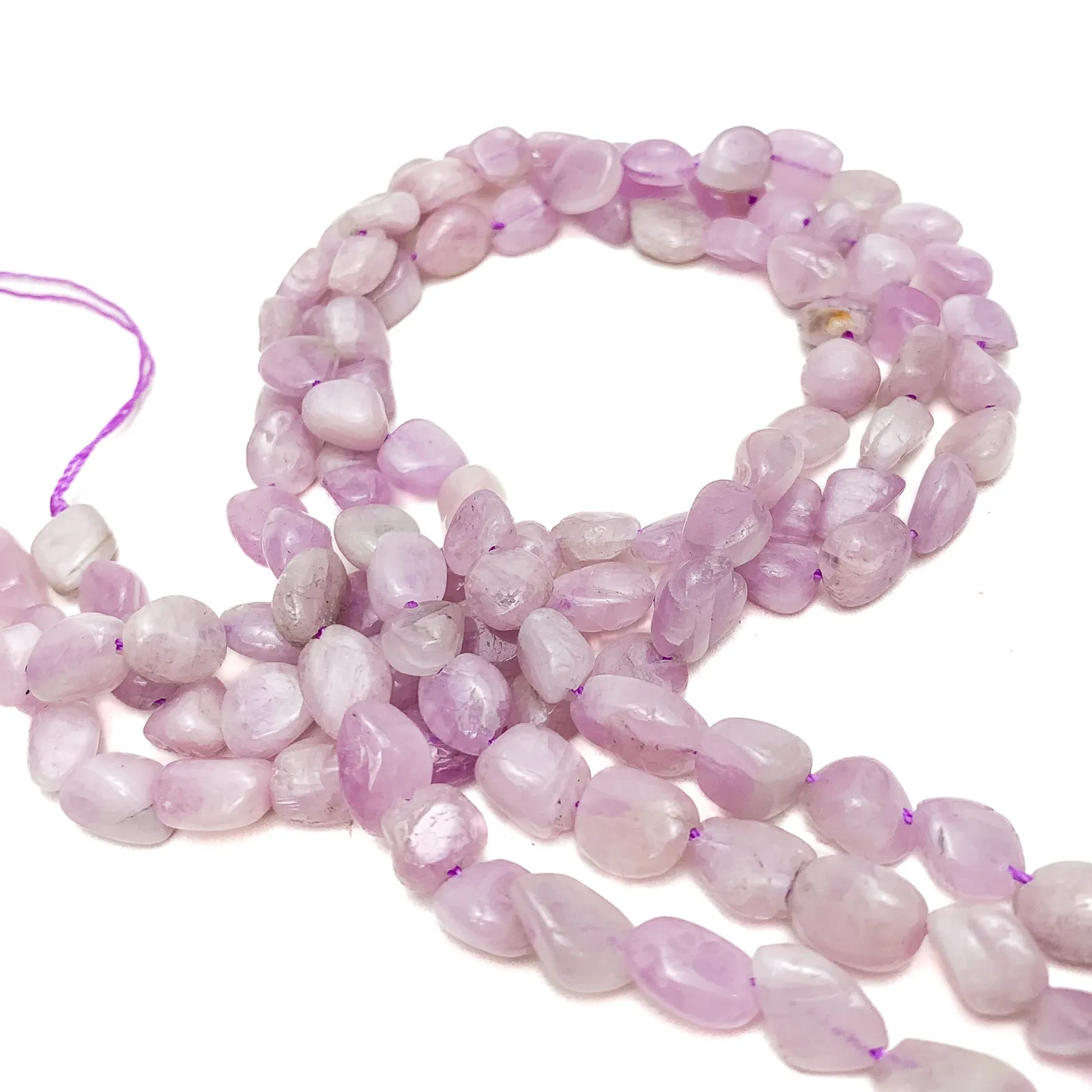 Kunzite Medium Smooth Pebbles Bead Strand