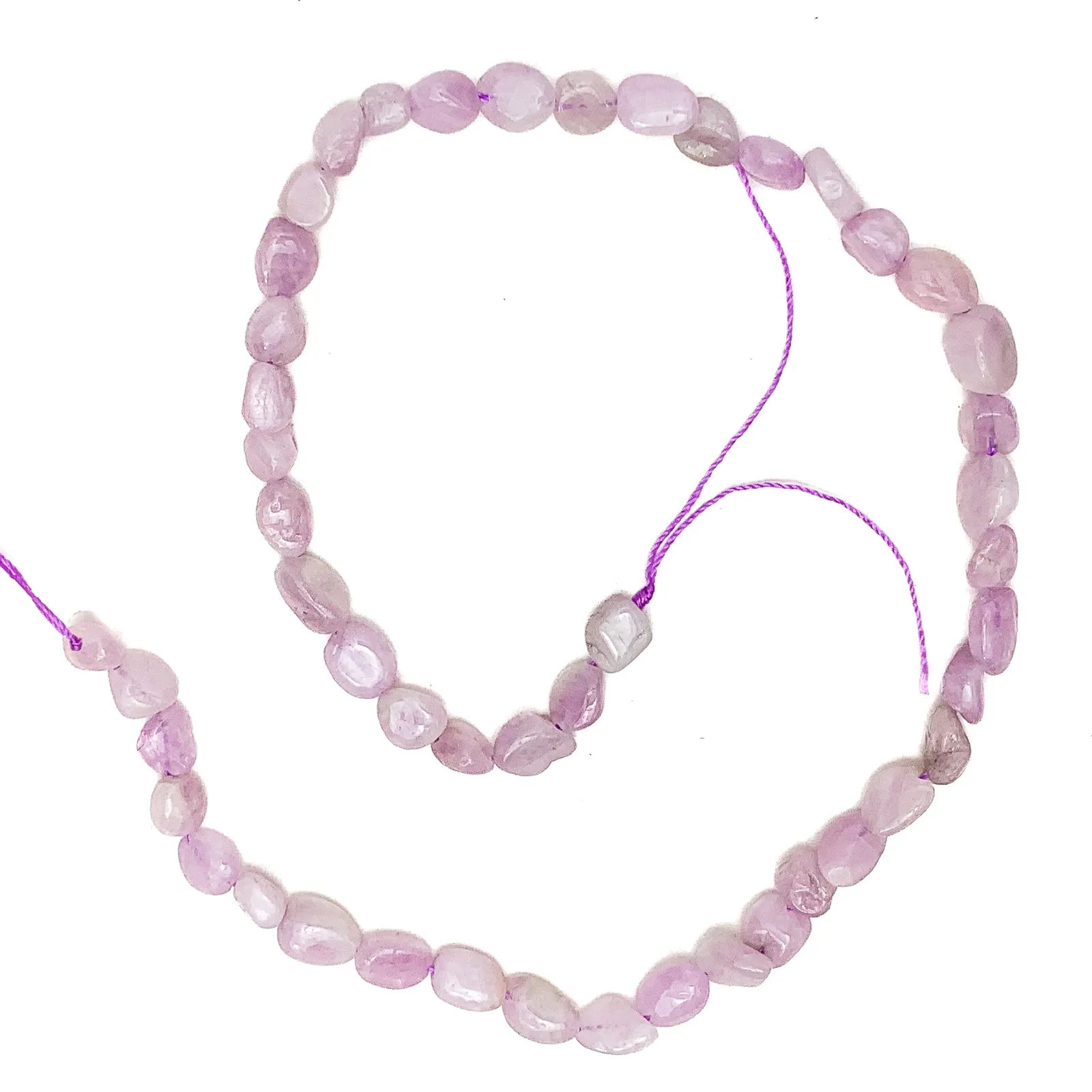 Kunzite Medium Smooth Pebbles Bead Strand