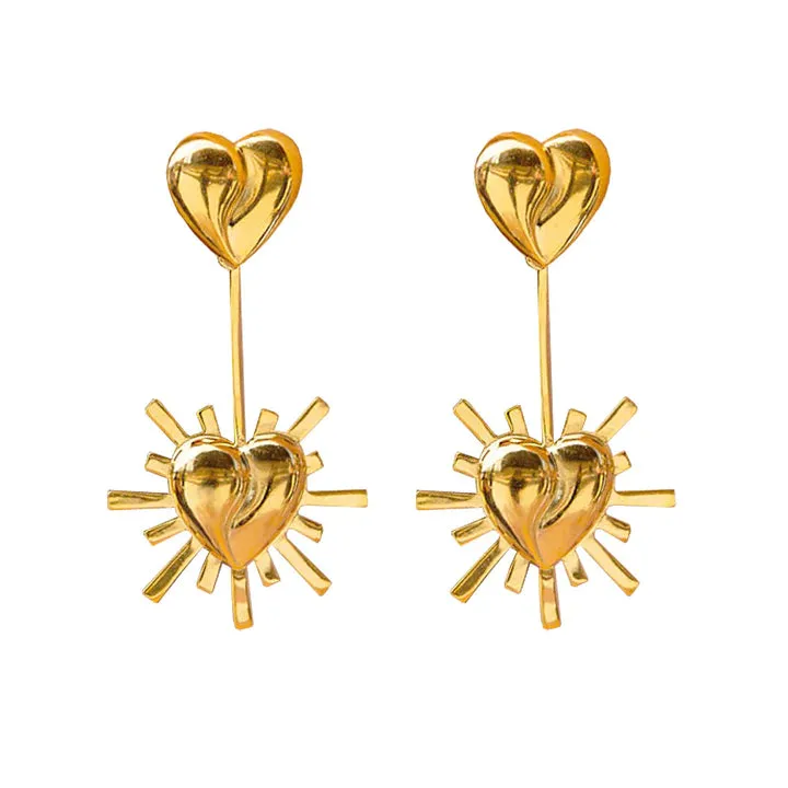 Lola Starburst Heart Earrings