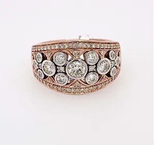 Mark McAskill Rose Gold & White Gold Multi Diamond Dress Ring