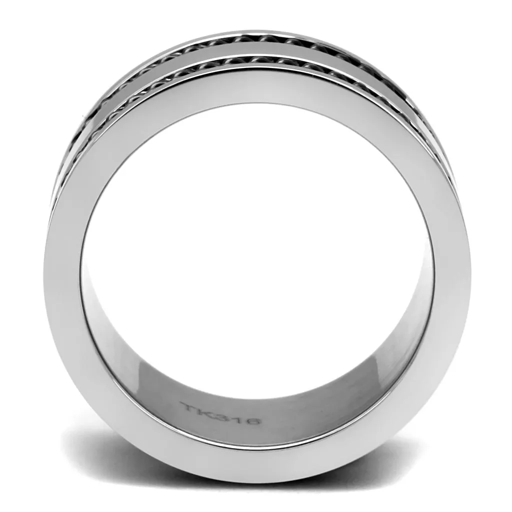 Men Stainless Steel Epoxy Rings TK2927