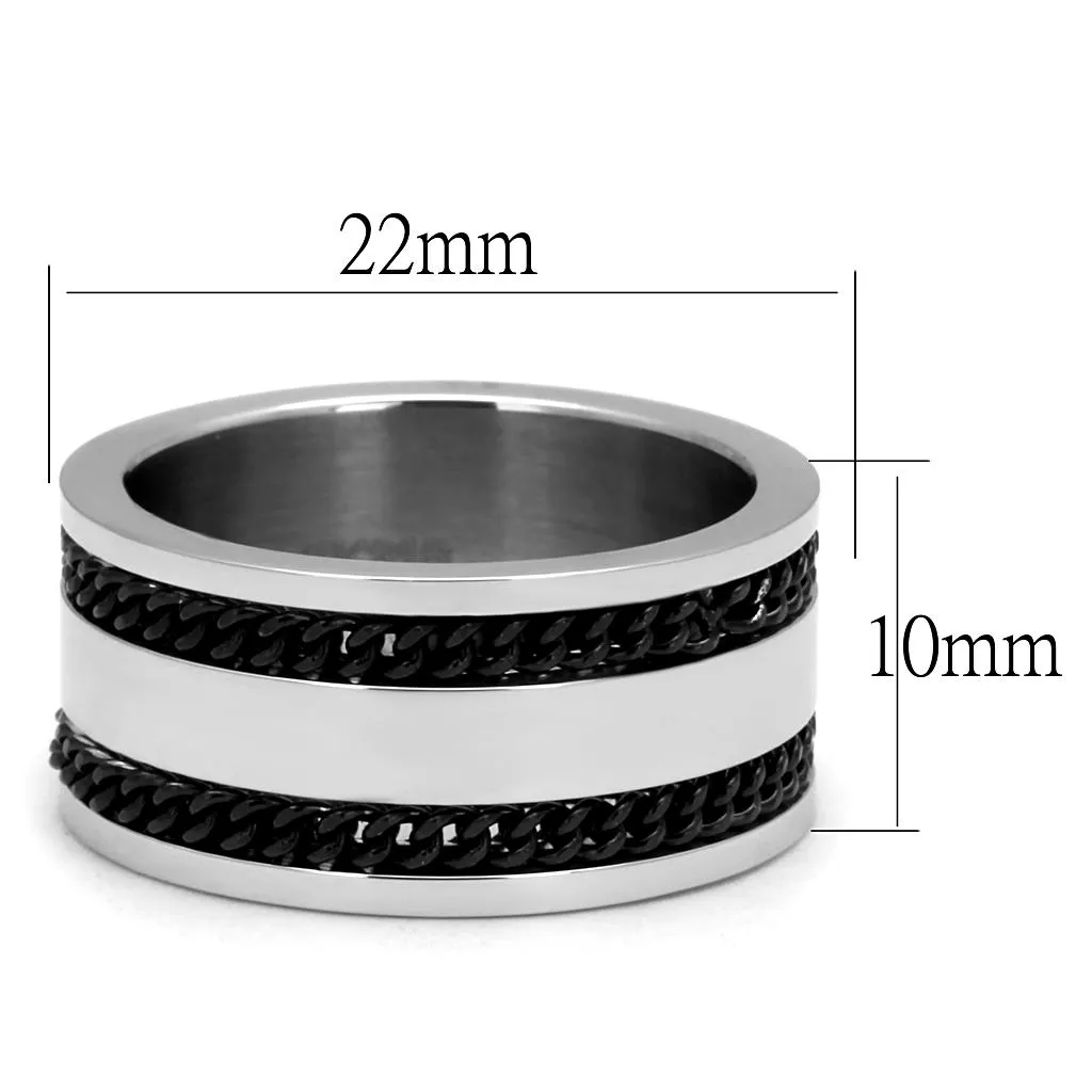 Men Stainless Steel Epoxy Rings TK2927